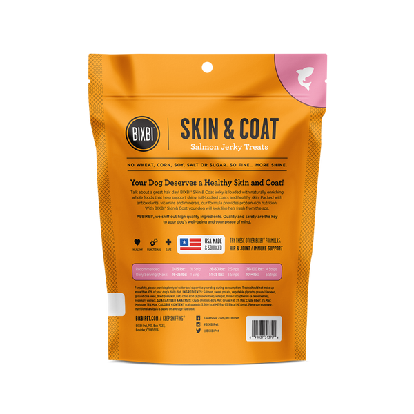 Bixbi Skin & Coat Jerky Salmon Dog Treats