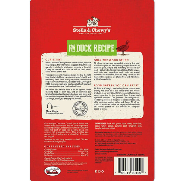 Stella & Chewy Carnivore Crunch Duck Dog Treats