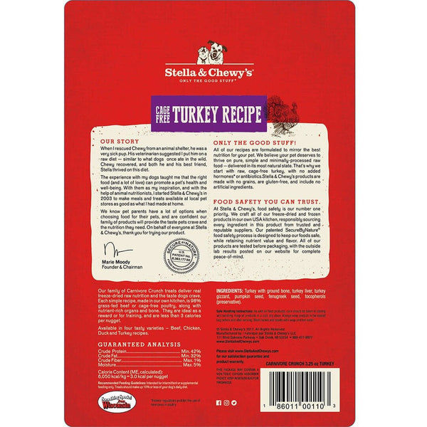 Stella & Chewy Carnivore Crunch Turkey Dog Treats