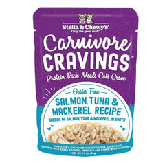 Stella & Chewy's Carnivore Cravings Grain Free Salmon, Tuna, & Mackerel Recipe Pouch Cat Food
