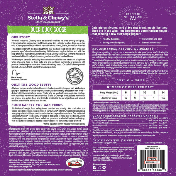 Stella & Chewy's Duck Duck Goose Freeze-Dried Raw Dinner Morsels Cat Food