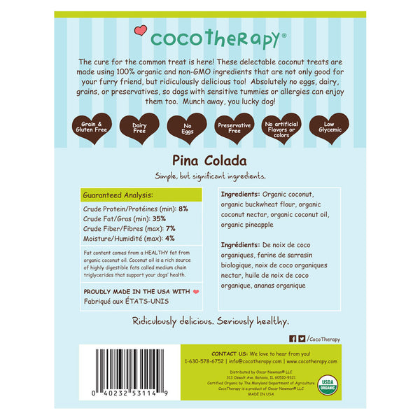 CocoTherapy Pure Hearts Pina Colada Dog Treats
