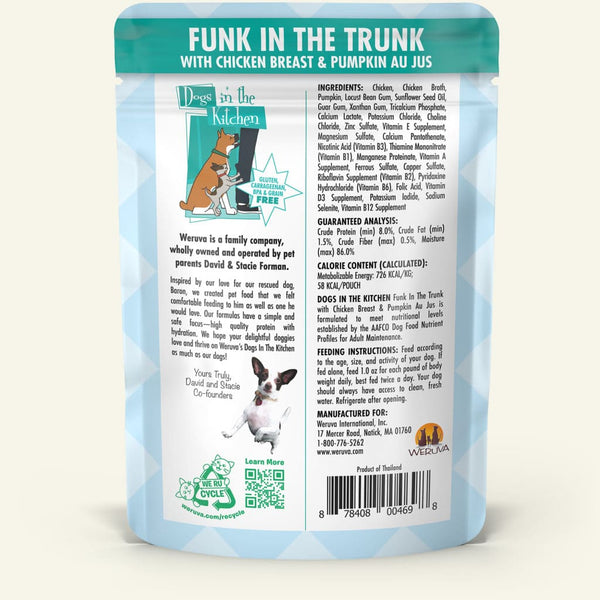 Weruva Dogs in the Kitchen, Funk in the Trunk with Chicken Breast & Pumpkin Au Jus Dog Food