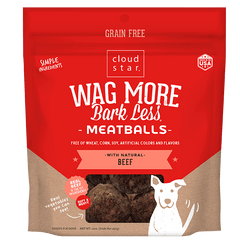 Cloud Star Wag More Bark Less Beef Meatballs Dog Treats