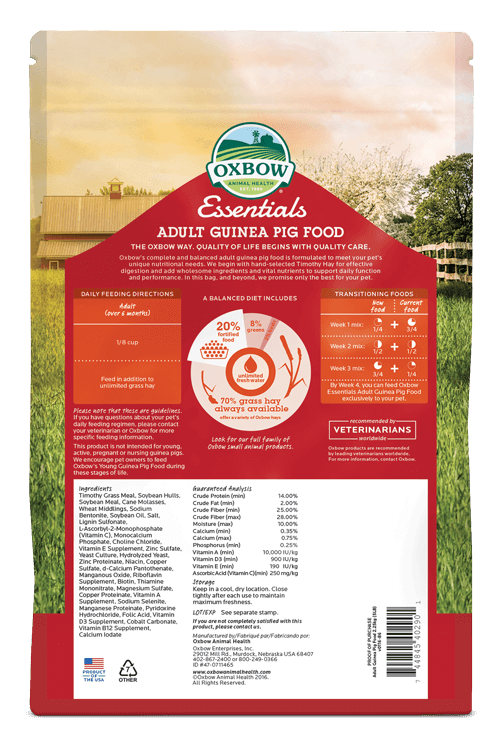 Oxbow Essentials Adult Guinea Pig Food