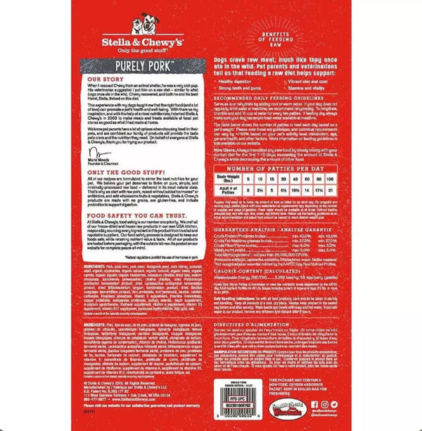 Stella & Chewy's Purely Pork Freeze-Dried Raw Dinner Patties Dog Food