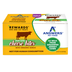 Answers Rewards Cow Cheese Bites Garlic Raw Dog & Cat Treats
