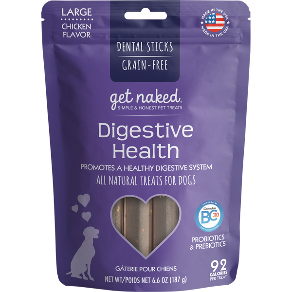 Get Naked Dental Sticks Digestive Health Dog Treats