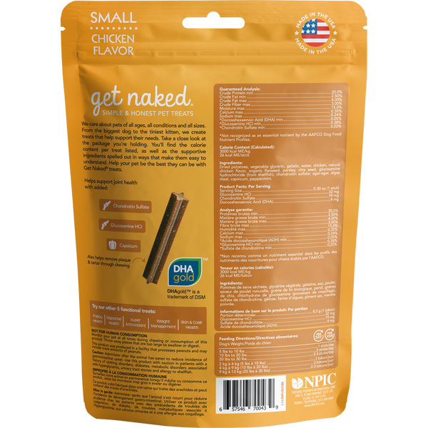 Get Naked Dental Sticks Joint Health Dog Treats