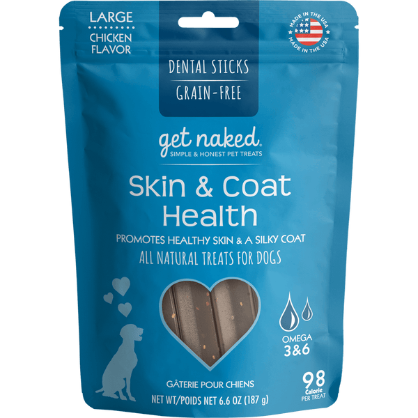 Get Naked Dental Sticks Skin & Coat Dog Treats