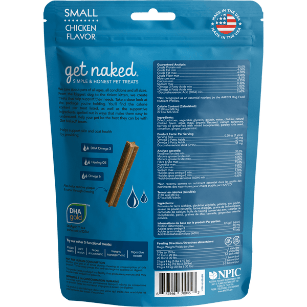 Get Naked Dental Sticks Skin & Coat Dog Treats