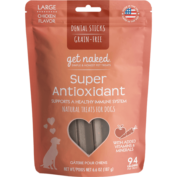 Get Naked Dental Sticks Super Antioxidant Dog Treats