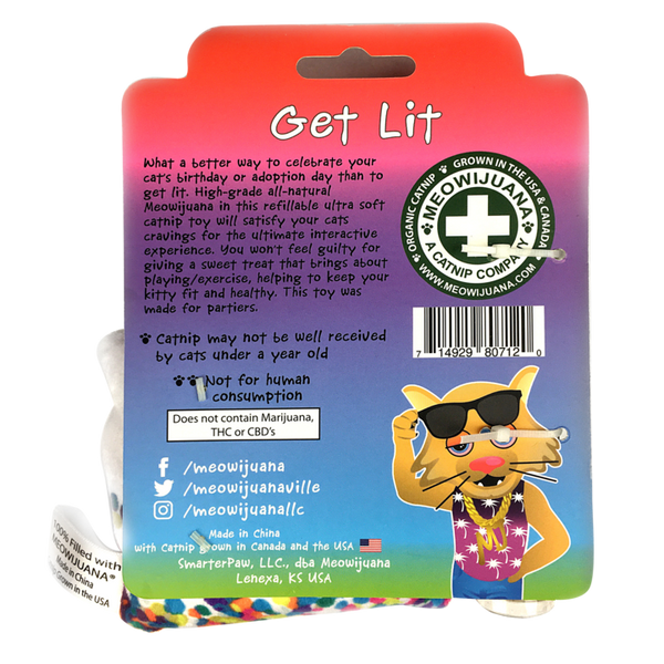 Meowijuana Get Lit Refillable Birthday Cake Cat Treats