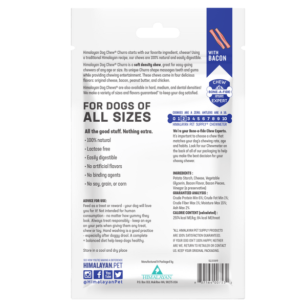Himalayan Pet Supply Bacon Flavor Churro Dog Treats