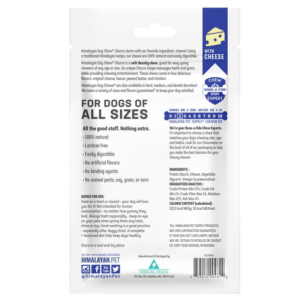 Himalayan Pet Supply Cheese Flavor Churro Dog Treats