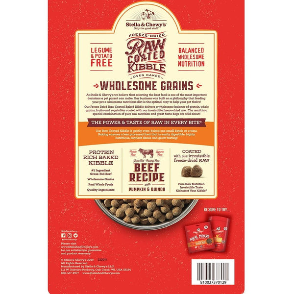 Stella & Chewy's Raw Coated Wholesome Grains Beef Dog Food