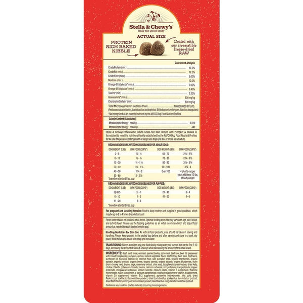 Stella & Chewy's Raw Coated Wholesome Grains Beef Dog Food