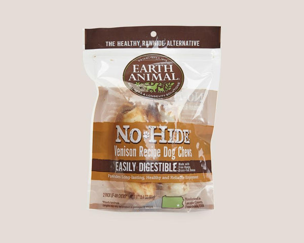 Earth Animal Venison No-Hide Wholesome Chews Dog Treats