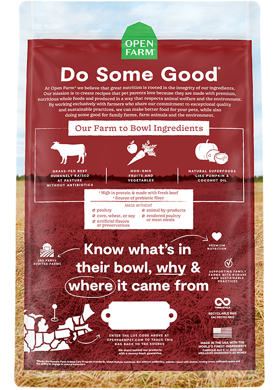 Open Farm Grass-Fed Beef Grain-Free Dry Dog Food