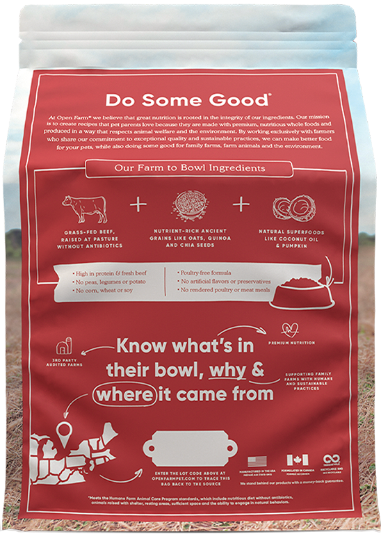 Open Farm Grass-Fed Beef & Ancient Grains Dry Dog Food