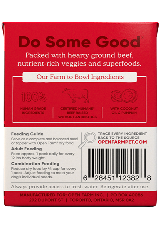 Open Farm Grass-Fed Beef Rustic Stew Wet Dog Food