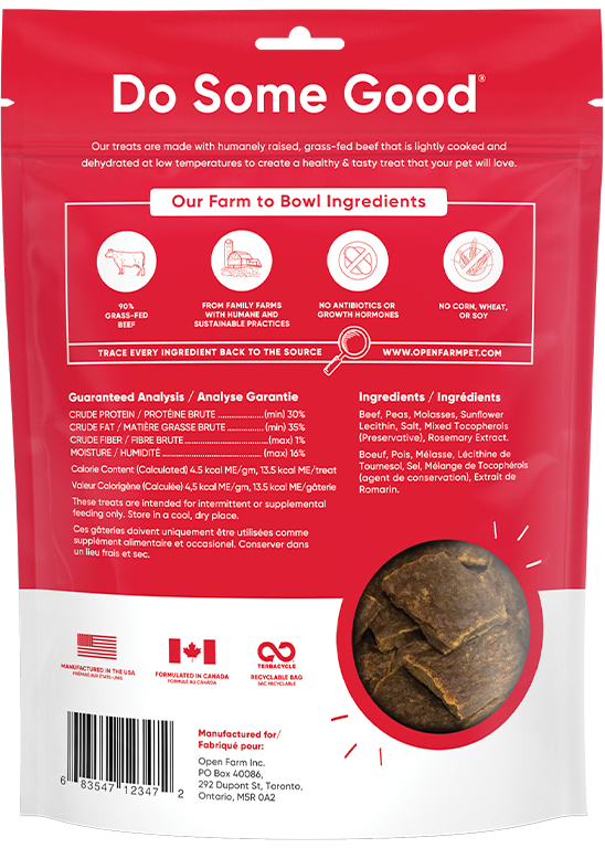 Open Farm Dehydrated Beef Dog Treats