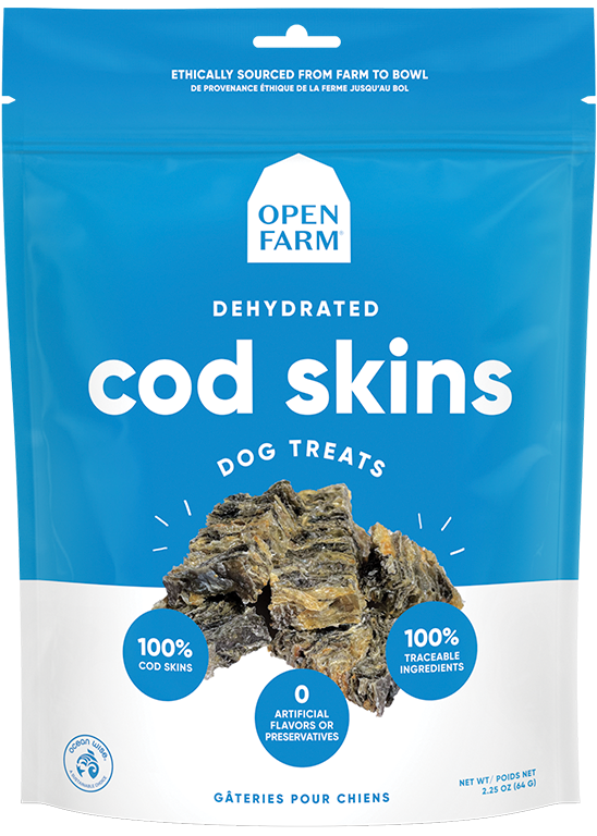 Open Farm Dehydrated Cod Skins Dog Treats