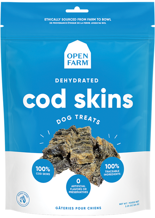 Open Farm Dehydrated Cod Skins Dog Treats