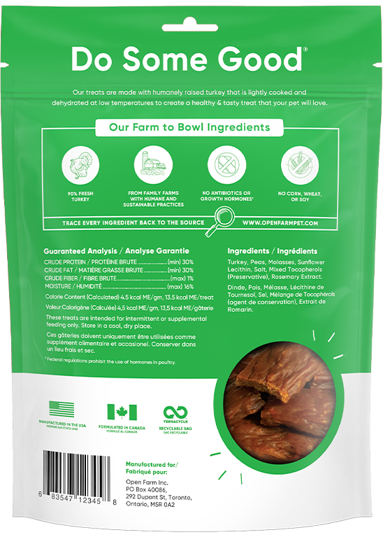 Open Farm Dehydrated Turkey Dog Treats