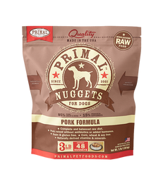 Primal Raw Frozen Pork Nuggets Dog Food