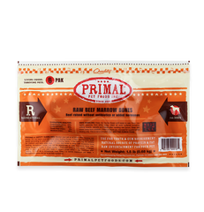 Primal Raw Recreational Beef Marrow Bones 6 Pack
