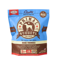 Primal Raw Frozen Duck Nuggets Dog Food
