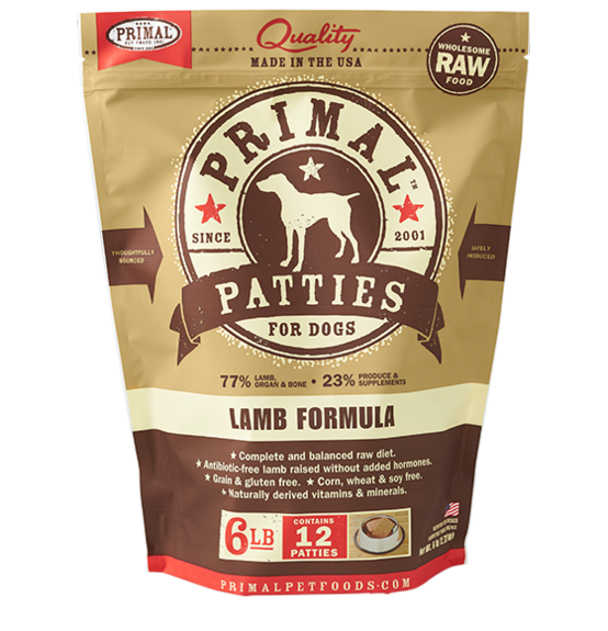 Primal Raw Frozen Lamb Nuggets Dog Food