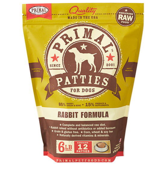 Primal Raw Frozen Rabbit Nuggets Dog Food