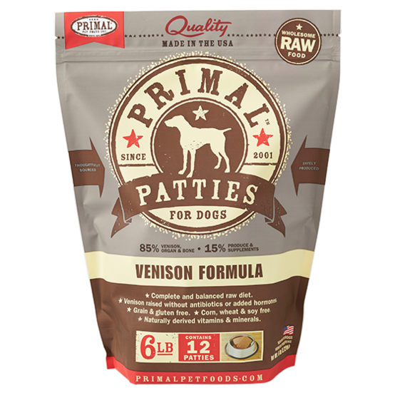 Primal Raw Frozen Venison Nuggets Dog Food