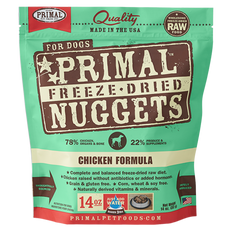 Primal Raw Freeze Dried Chicken Nuggets Dog Food
