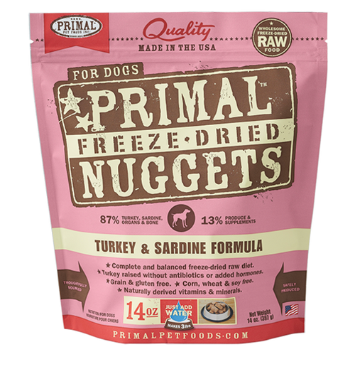 Primal Raw Freeze Dried Turkey & Sardine Dog Food