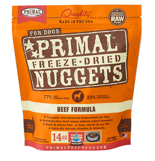 Primal Raw Freeze Dried Beef Nuggets Dog Food