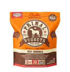 Primal Raw Frozen Beef Nuggets Dog Food