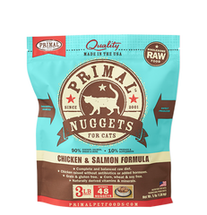 Primal Raw Frozen Chicken & Salmon Formula Nuggets Cat Food