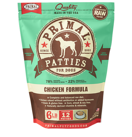 Primal Raw Frozen Chicken Nuggets Dog Food