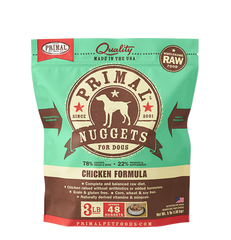 Primal Raw Frozen Chicken Nuggets Dog Food