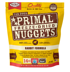 Primal Raw Freeze Dried Rabbit Nuggets Dog Food