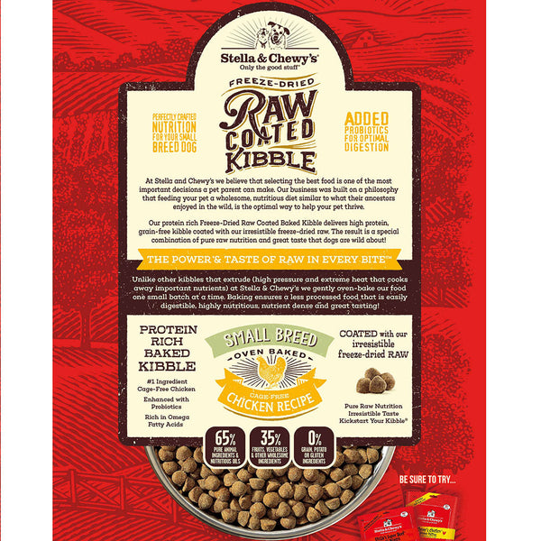 Stella & Chewy's Cage-Free Chicken Raw Coated Dog Food For Small Breeds