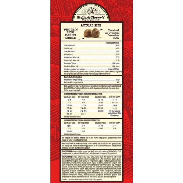 Stella & Chewy's Cage-Free Duck Raw Coated Dog Food