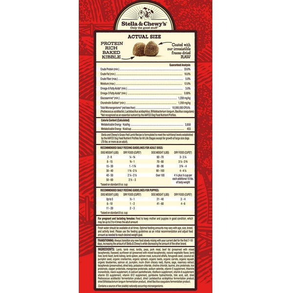 Stella & Chewy's Grass-Fed Lamb Raw Coated Dog Food