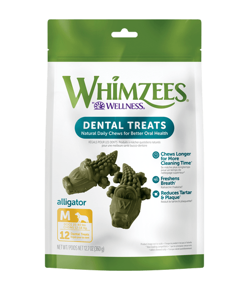 Whimzees Alligator Dental Chews Dog Treats