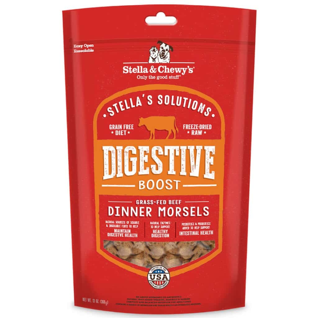 Stella & Chewy's Solutions Digestive Boost Beef Freeze Dried Dinner Morsels Dog Food