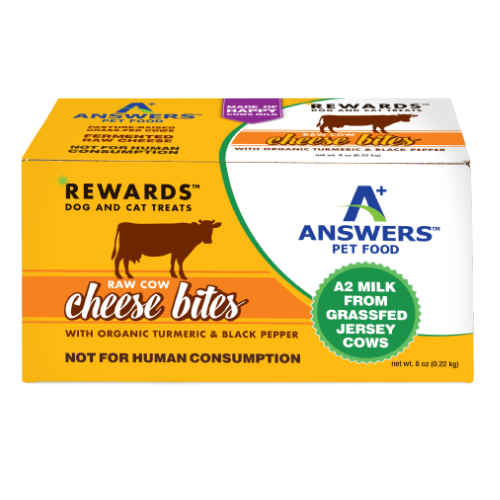 Answers Rewards Cow Cheese Bites Turmic Raw Dog & Cat Treats