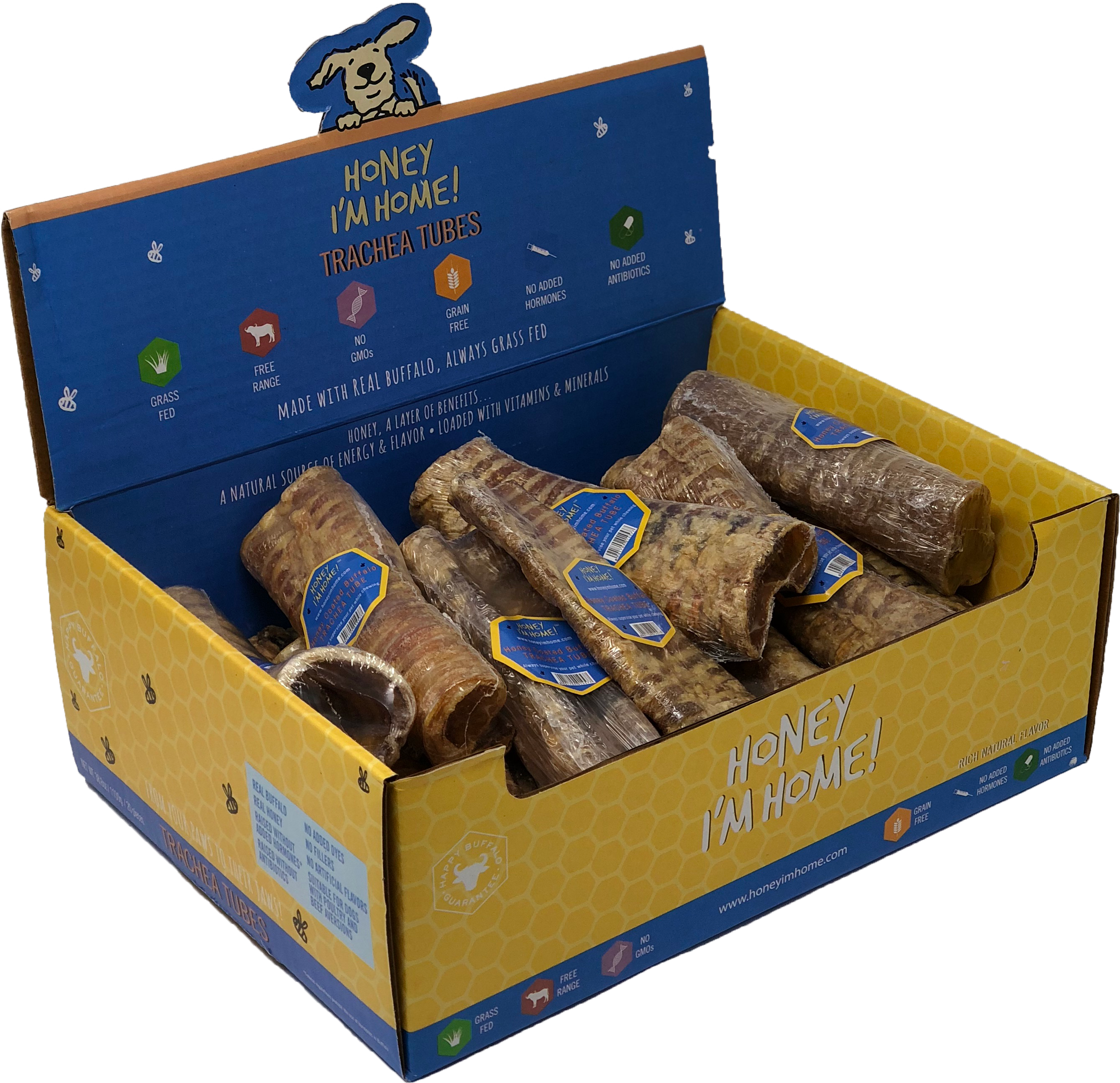 Honey I'm Home Trachea Tube Dog Treat